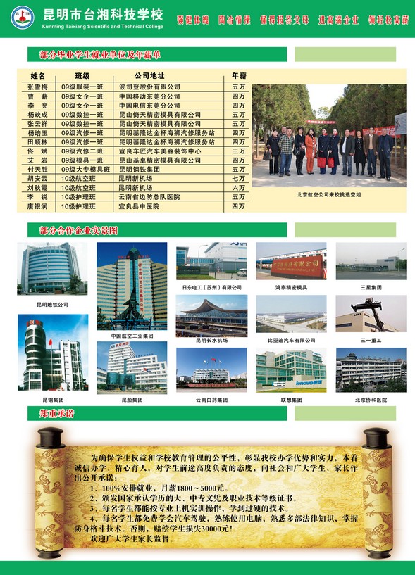  昆明市台湘科技学校2013招生简章